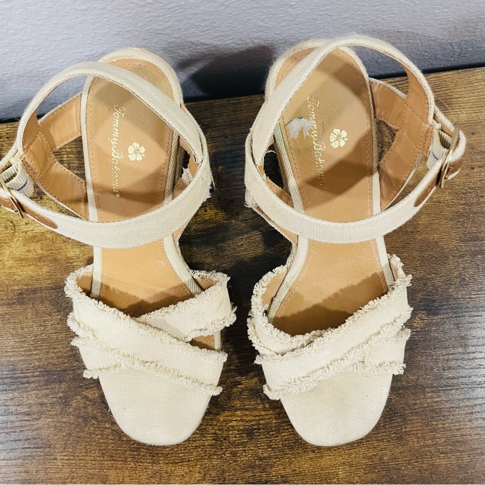 Tommy Bahama Bethany Wedge Heel Sandals Cream Womens Size 8 - Picture 6 of 16